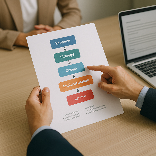 Team collaborating on end-to-end solutions